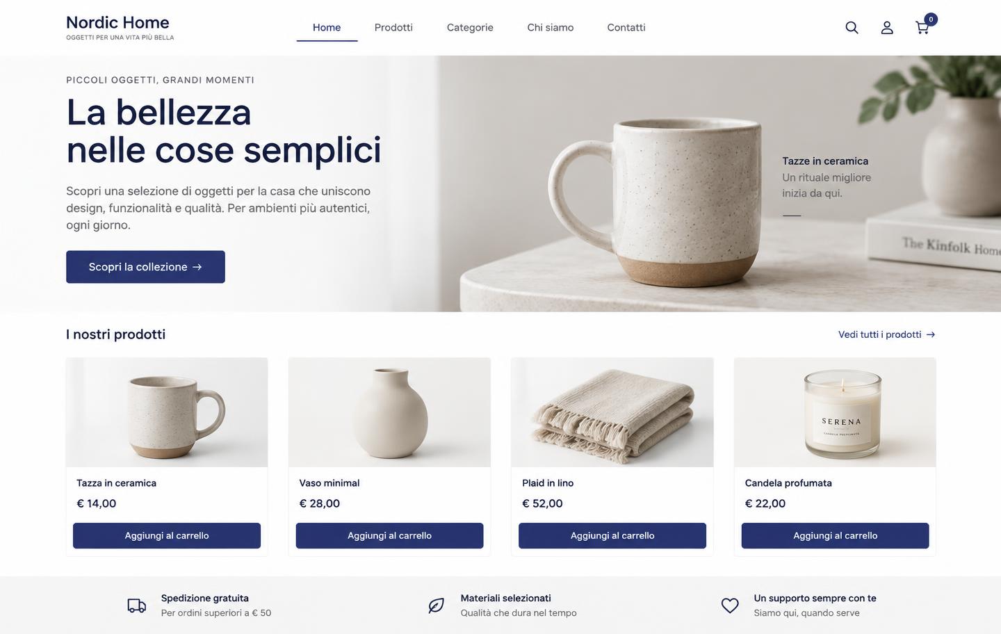 Anteprima del sito Aurora Shop, modello E-commerce