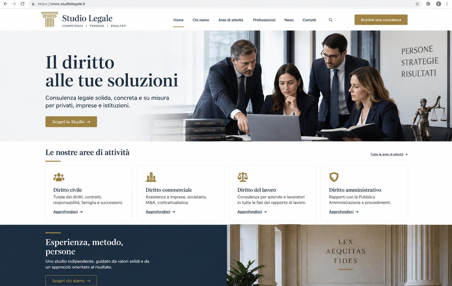 Anteprima del sito Studio Legale, modello Aziendale